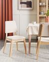 Lot de 2 chaises en bois beige clair MERRILL_926436