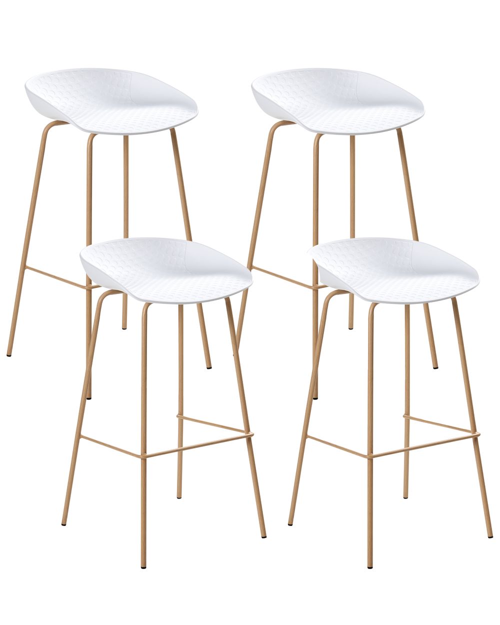 Lot de 4 chaises de bar VENLO Blanc
