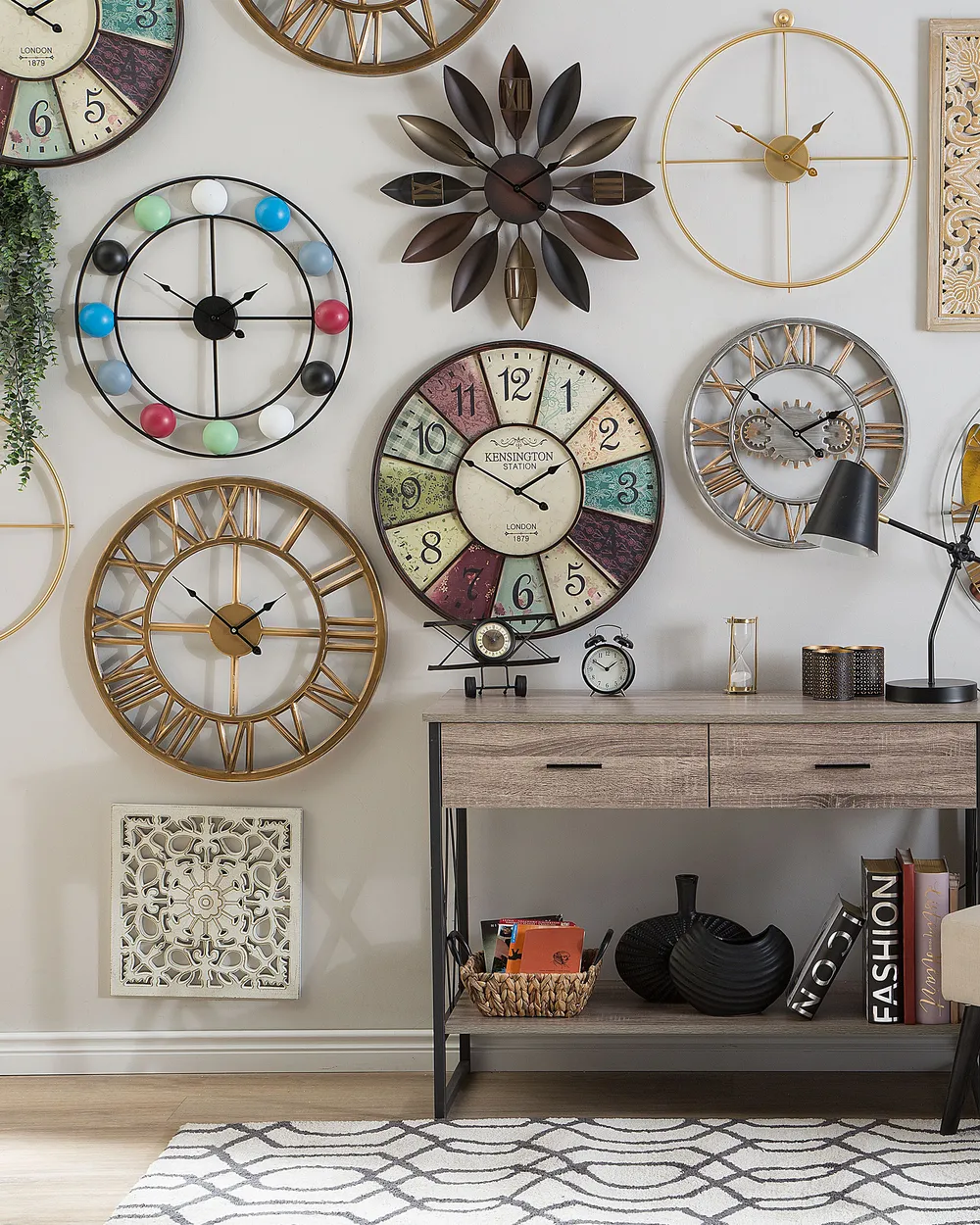 Orologio da parete SEON 46 cm Metallo Argento - Main Image