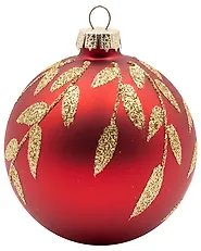 Set of 40 Baubles WINTERGLOW Glass Red_1192081
