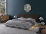Bed with LED Boucle ZEN 160 x 200 cm (EU King Size) White_1080223
