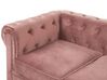 Conjunto de sofás com 4 lugares em veludo rosa CHESTERFIELD_778865