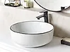 Umywalka nablatowa XERT ⌀ 42 cm Ceramika Biały