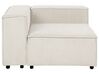 Left Hand 3 Seater Modular Jumbo Cord Corner Sofa Off-White APRICA_907738