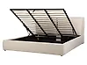 Ottoman Bed BAJONNA Fabric Light Beige 180 x 200 cm (EU Super King)