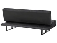 Divano letto 2 posti YORK Ciniglia Nero_1009254