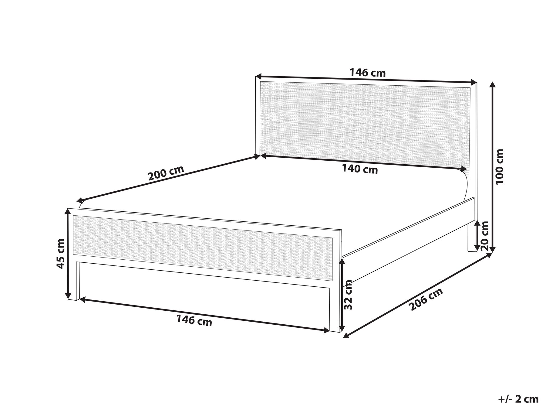 Bed Pine Wood SALERNAS 140 x 200 cm (EU Double) Light Brown_977043