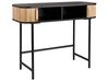 Tavolino consolle legno chiaro e nero CARNEY_891908