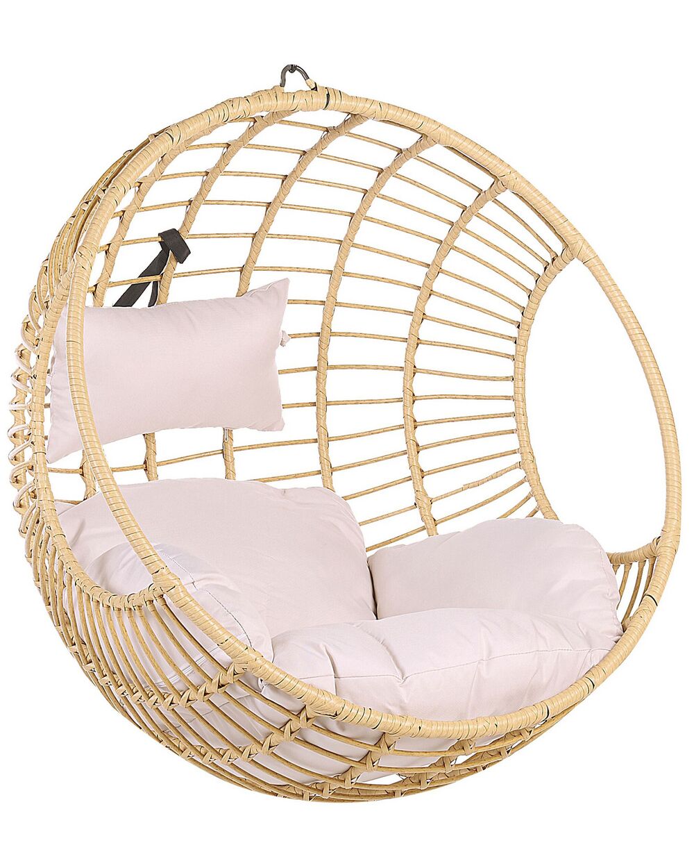 Hanging Chair ASPIO PE Rattan Natural Beliani