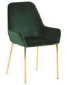 Set of 2 Velvet Dining Chairs Green LOVERNA_767754