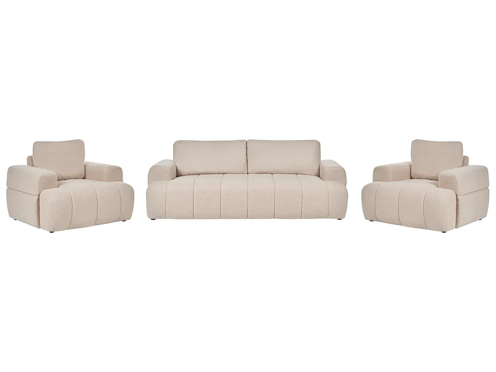 Sofa Set 5-Sitzer NARILLA Bouclé Beige_1161129