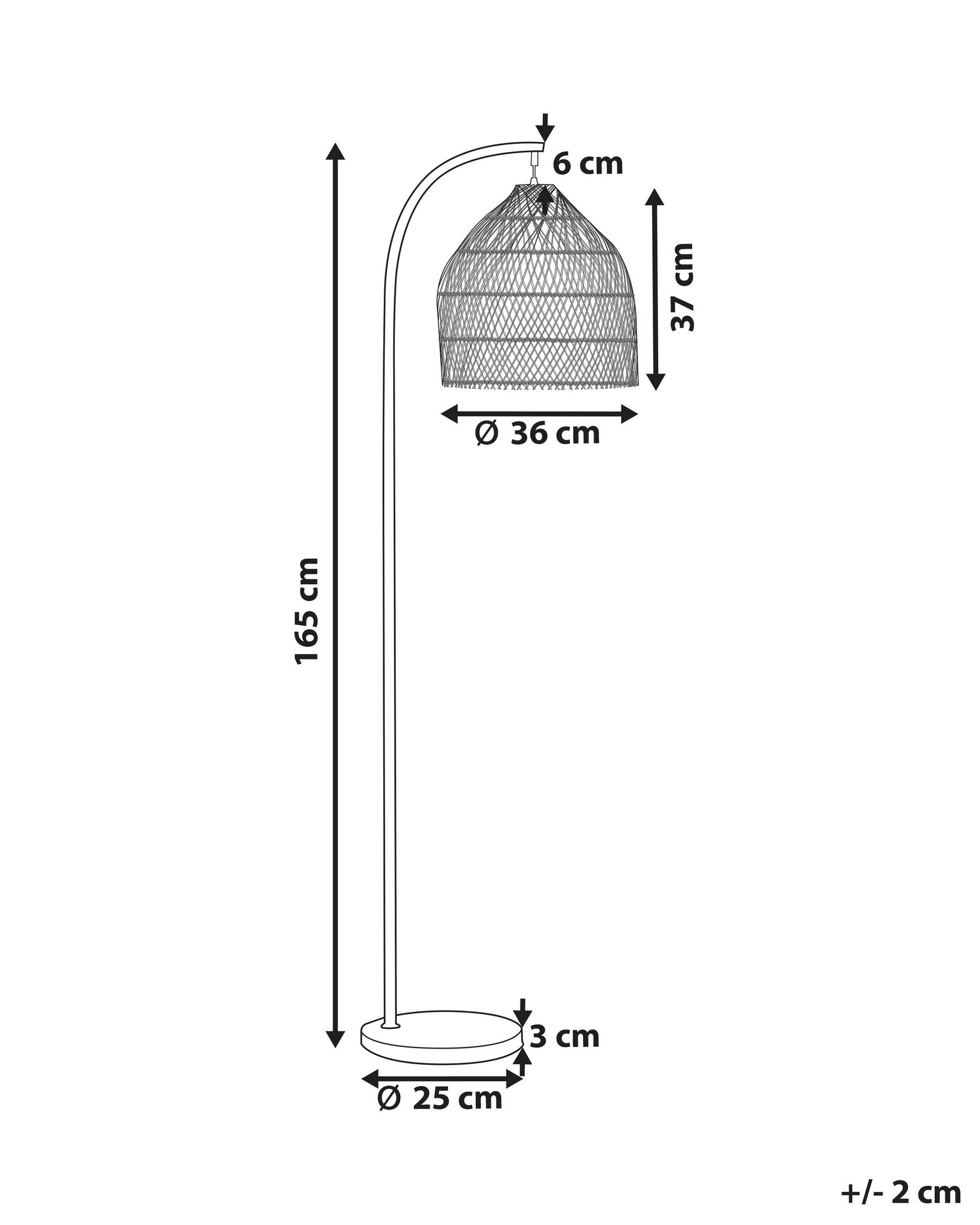 Floor Lamp BERNICA Rattan Natural_827268