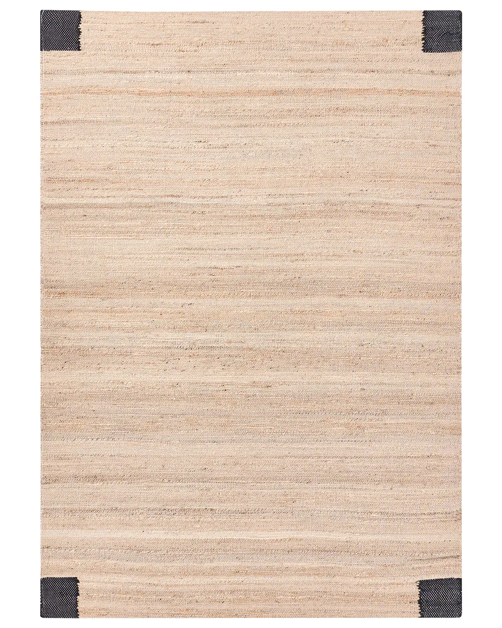 Rug AMRAVATI Black/ Beige 160 x 230 cm Jute