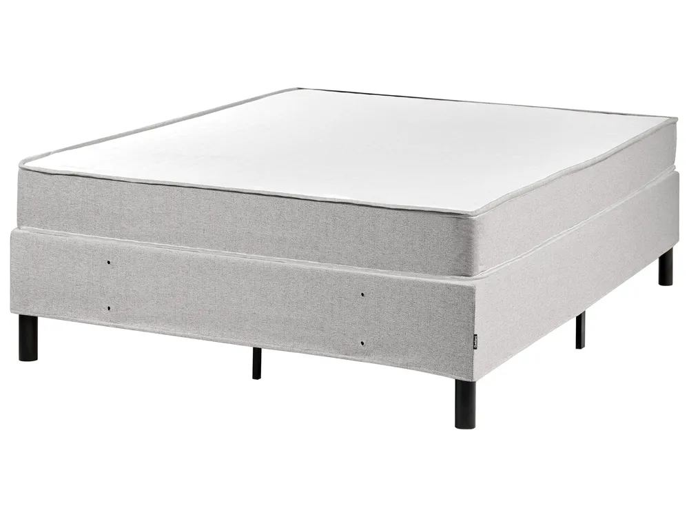 Divan Bed without Headboard Fabric COUNTESS 120 x 200 cm (EU Small Double) Light Grey_1054392