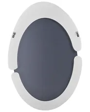 Lustro ścienne MASSAY 53 cm 90 cm Welur Biały_946212