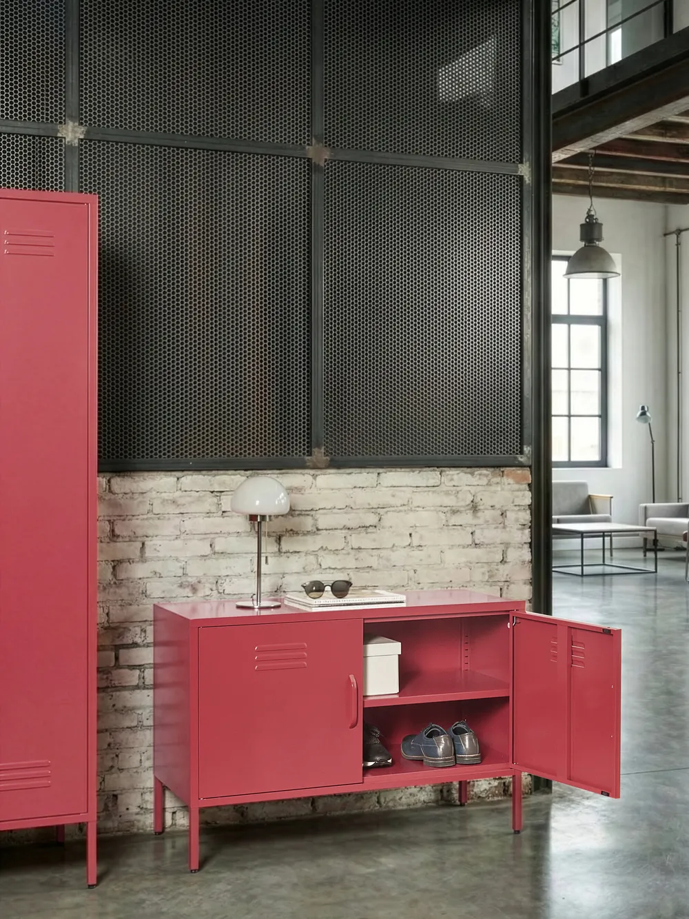 Storage Unit URIA Metal Red - Beliani.co.uk