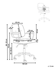Desk Chair PAWNEE Boucle Off-White_1016770