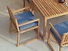 Set of 8 Garden Chair Cushions SASSARI PREMIUM 46 x 46 cm Blue