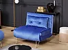 Single Sofa Bed VESTFOLD Velvet Navy Blue