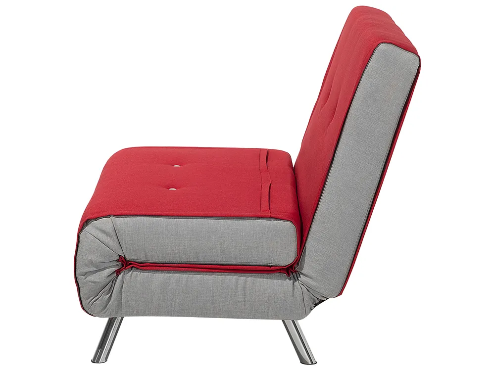 Single Sofa Bed FARRIS Fabric Red_700065