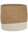 Set of 2 Jute Baskets Beige and White BULANIK_840455