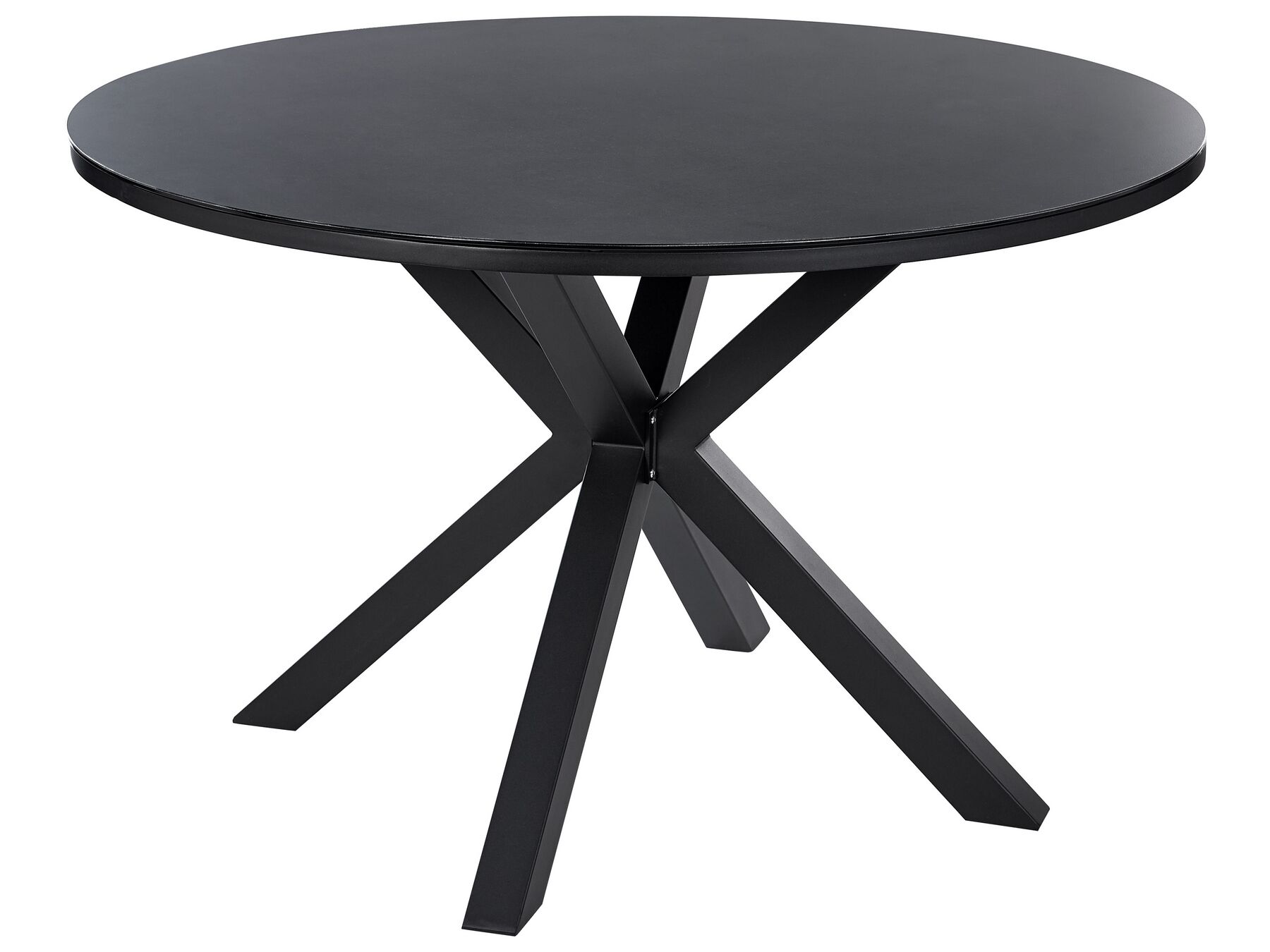 Round Garden Dining Table ⌀120 cm Black MALETTO_844095