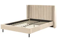 Bed Velvet VILLETTE 140 x 200 cm (EU Double) Beige_832580