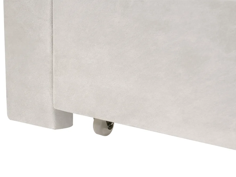 Bed with Storage Drawers LONZAC Velvet Off-White 160 x 200 cm (EU King Size)_1014791