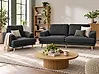 Living Room Set 4 Seater KILDAL Fabric Black