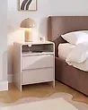 2 Drawer Bedside Table DORRIGO Light Beige
