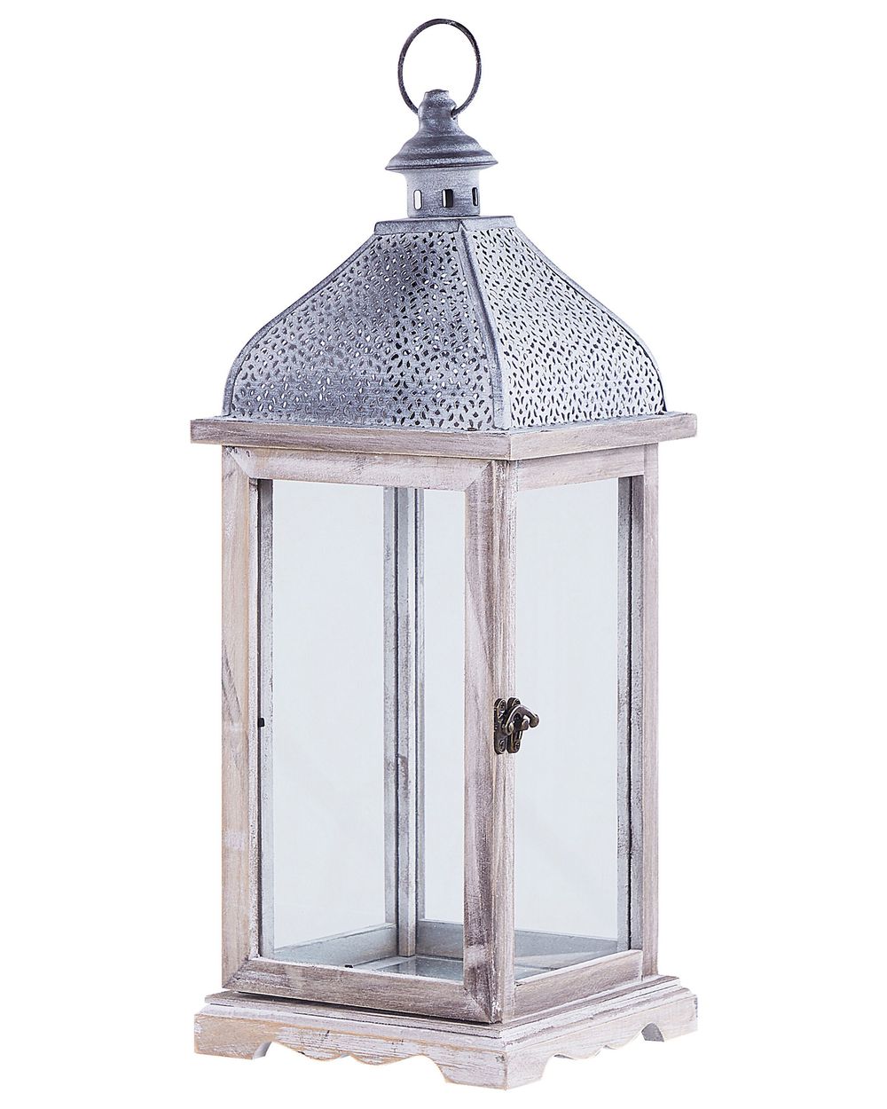 Lanterne SAMAR 47 cm Bois de pin Blanc