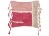 Sada 2 všívaných bavlnených vankúšov so strapcami 45 x 45 cm ružová BISTORTA_888152
