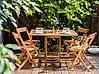Garden Dining Set 4 Seater FRASSINE Acacia Wood Brown