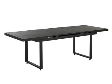 Mesa de jardín extensible de metal negro 180/240 x 90 cm VALCANETTO