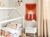 Décoration murale en coton avec pompons orange KAMALIA_843614