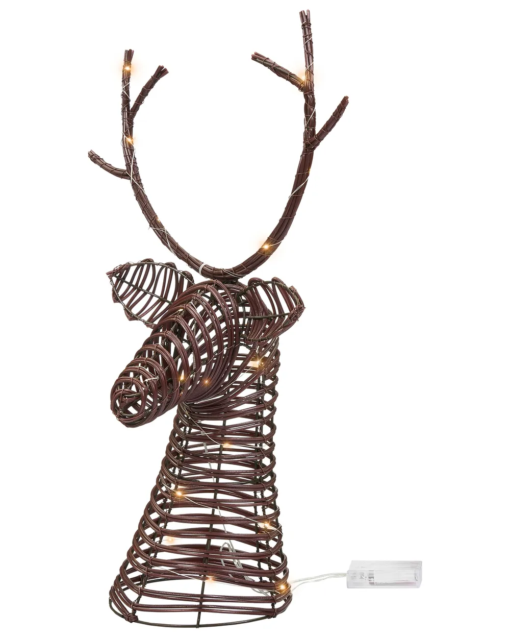 Decorazione natalizia LED DYBESO 60 cm Renna Marrone scuro