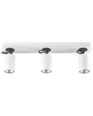 Faretto a 3 luci KLIP Regolabile Metallo Bianco_828526