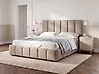 Ottoman Bed VAUVERT Fabric Taupe 180 x 200 cm (EU Super King)