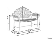Garden Bench PAVIA 146 cm Metal Off-White_1046018
