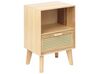 Mesa de cabeceira com 1 gaveta em rattan cor de madeira clara SENEY_845553