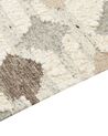 Alfombra kilim de lana beige/gris/marrón 80 x 150 cm KAGHTSRASHEN_859844