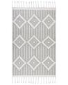 Vloerkleed polyester grijs/wit 140 x 200 cm TABIAT_852862