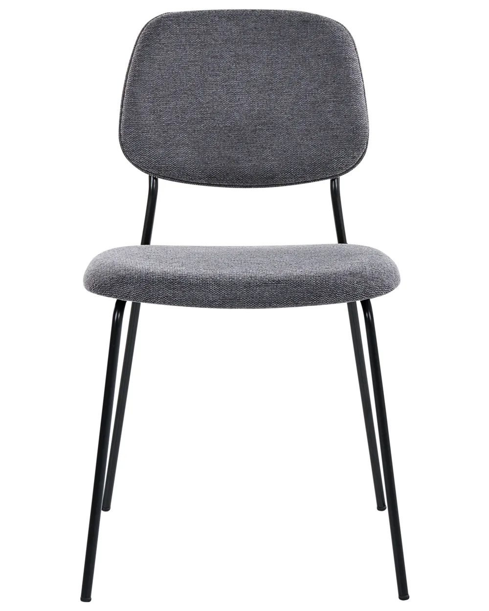Set of 4 Dining Chairs RILEY Fabric Grey_1042200
