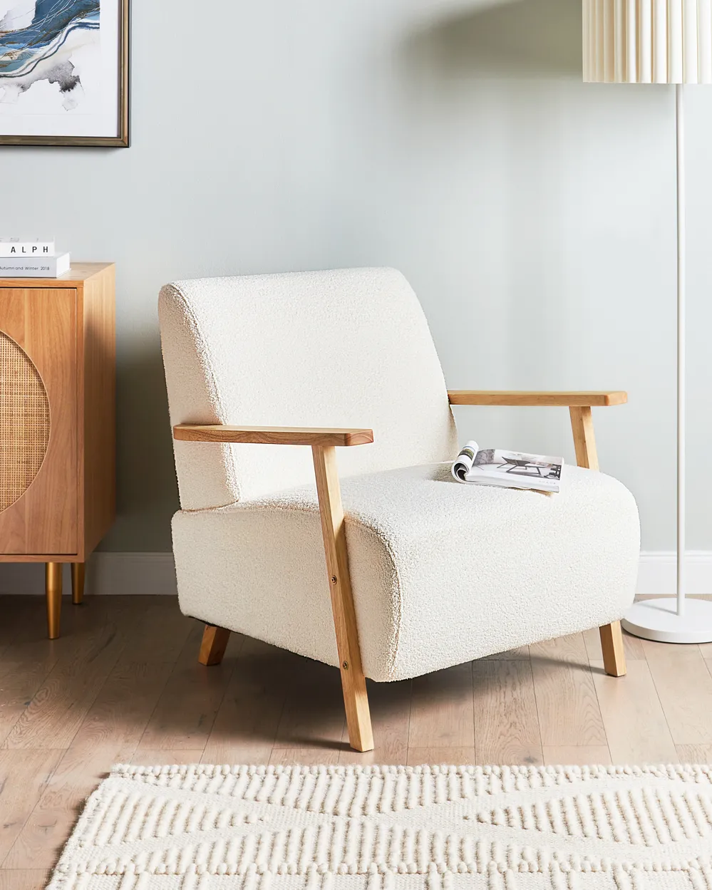 Armchair LESJA Boucle Light Beige_926364