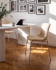 Set of 2 Dining Chairs PITSBURG  Beige_1076782