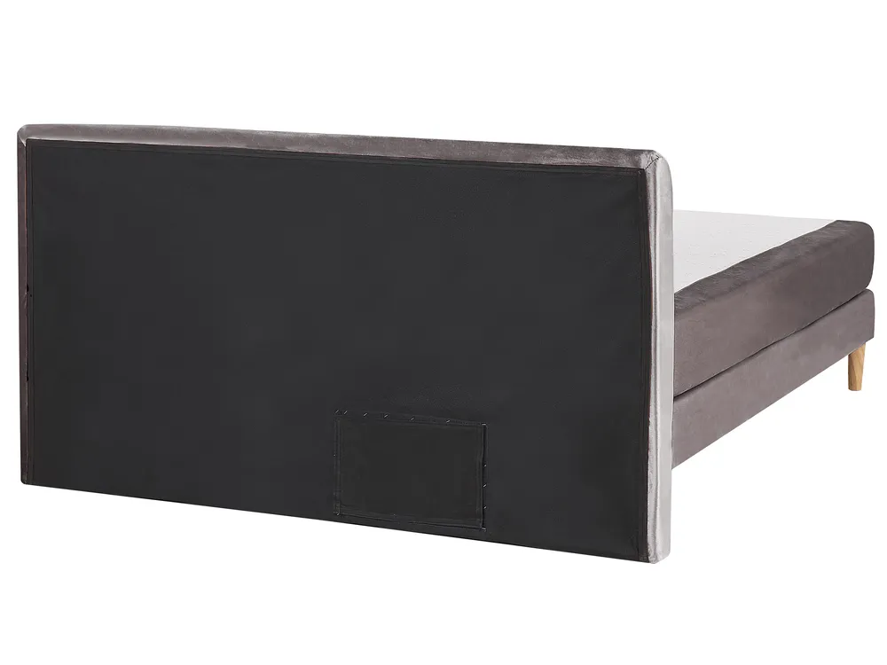 Boxspringbett Samtstoff MARQUISE 160 x 200 cm Grau_796504