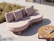 Sofa ogrodowa dla 2 osób ARZELLO Drewno akacjowe Jasnobrązowy_1160311
