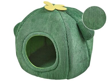 Corduroy Pet Bed 45 x 36 x 36 cm Green PALU