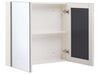 Bathroom Wall Mounted Mirror Cabinet 80 x 70 cm White NAVARRA_811262