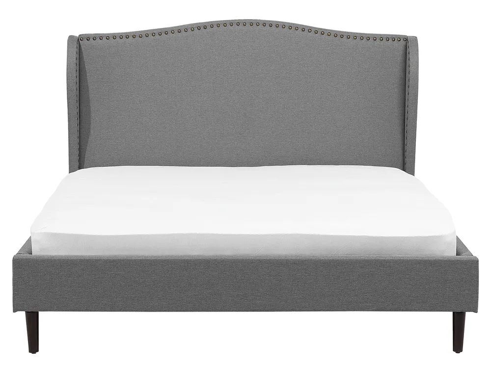 Bett mit Lattenrost Stoff COLMAR 160 x 200 cm Grau_703350